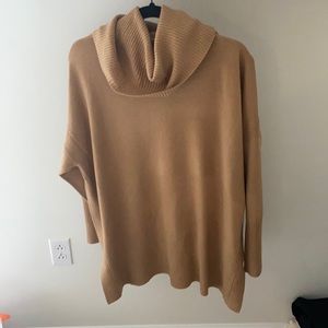 Cowl neck tunic sweater